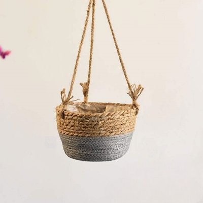 Panier pour plante - PlantBasket™ - Jaune/Gris - Suspension florale chic