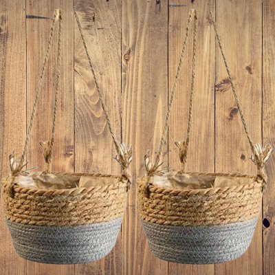 Panier pour plante - PlantBasket™ - Jaune/Gris - Suspension florale chic