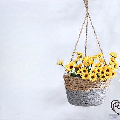 Panier pour plante - PlantBasket™ - Jaune/Gris - Suspension florale chic