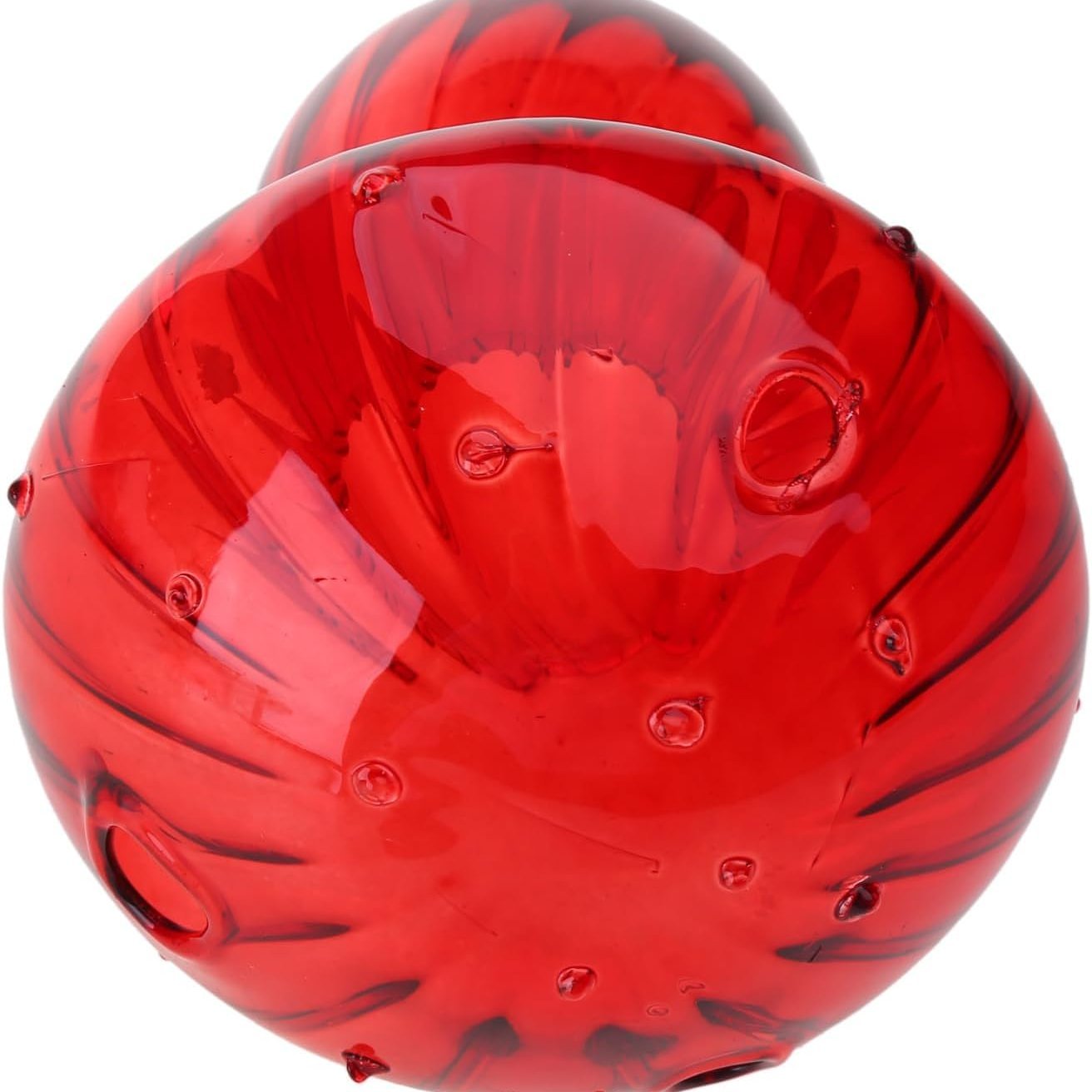 Vase en Verre - NordicMushroomVase™ - Rouge - Suspension florale chic