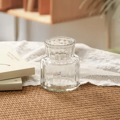 Vase en verre transparent - CreativeGlassVase™ - Style A - Suspension florale chic