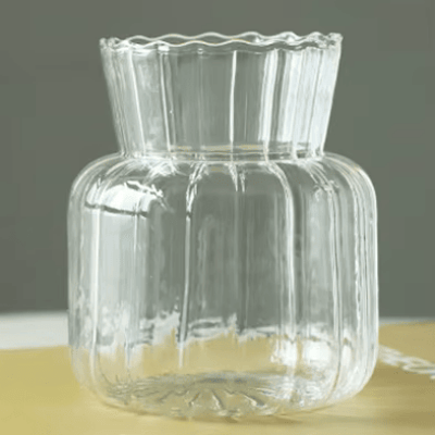 Vase en verre transparent - CreativeGlassVase™ - Style A - Suspension florale chic