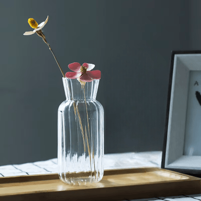 Vase en verre transparent - CreativeGlassVase™ - Style B - Suspension florale chic
