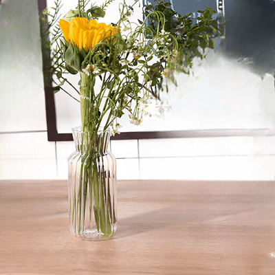 Vase en verre transparent - CreativeGlassVase™ - Style B - Suspension florale chic