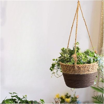 Panier pour plante - PlantBasket™ - Jaune/Marron - Suspension florale chic