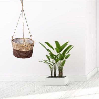 Panier pour plante - PlantBasket™ - Jaune/Marron - Suspension florale chic