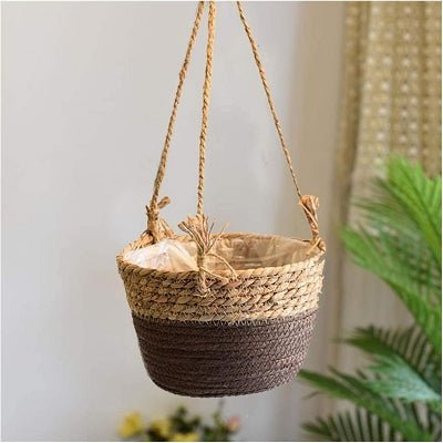 Panier pour plante - PlantBasket™ - Jaune/Marron - Suspension florale chic