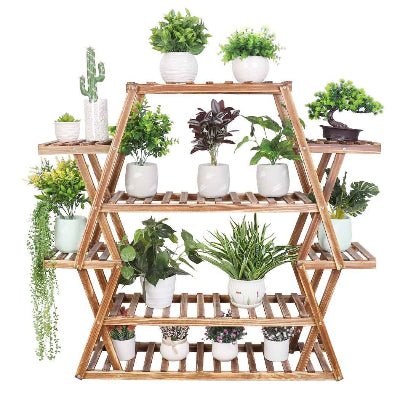 porte plante élan floral en bois pour une décoration naturelle