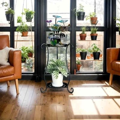 porte plante modern garden salon avec déco suspensions vertes