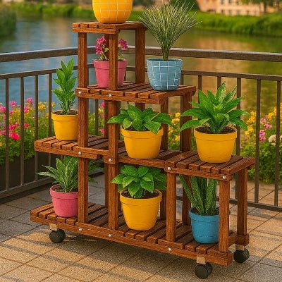 porte plante sylvestre™ sur balcon avec aromatiques pour vos infusions