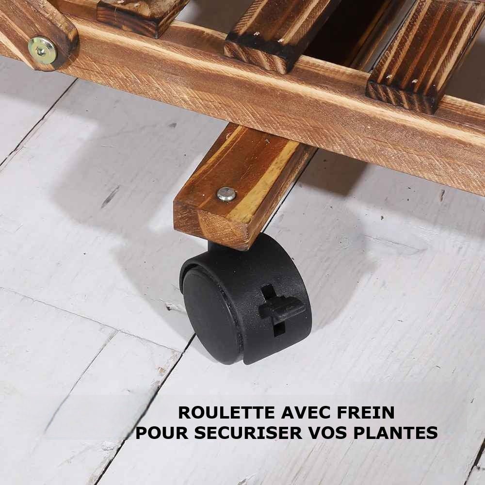 porte plante sylvestre™ modèle roue avec frein pour sécuriser vos plantes