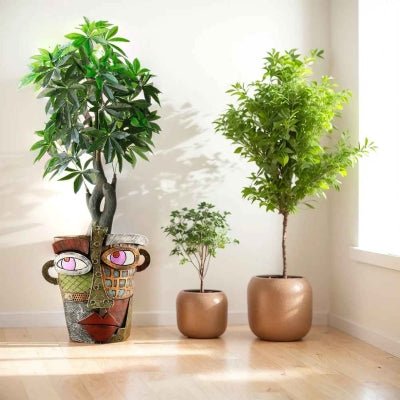 pot de fleur artcubik dans salon avec arbuste 
