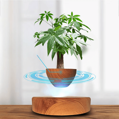 Pot de fleur intérieur - LevitatingPot™ - Bois - Suspension florale chic