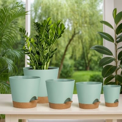 pot de fleur serenite présentation des cinq pots de tailles différentes