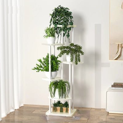 support plante pots multiple en bois blanc